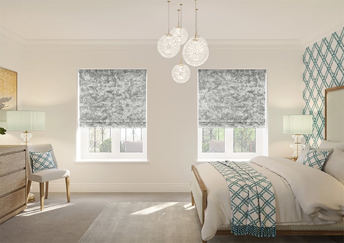 Cyrus Crushed Velvet, Glint - Motorised Roman Blind - Image 8